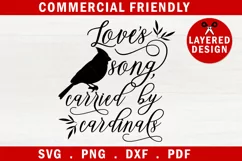 Christmas cardinal bird quote SVG,Cardinal bird memorial SVG Product Image 1