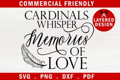 Christmas cardinal bird quote SVG,Cardinal bird memorial SVG Product Image 1