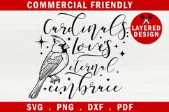 Christmas cardinal bird quote SVG,Cardinal bird memorial SVG Product Image 1