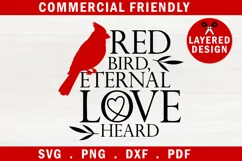 Christmas cardinal bird quote SVG,Cardinal bird memorial SVG Product Image 1