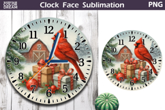 Cardinal Clock Face | Christmas Clock Design Product Image 1