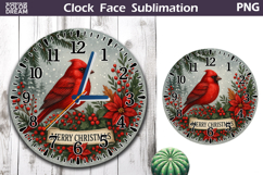 Cardinal Clock Face | Christmas Clock Design Product Image 1