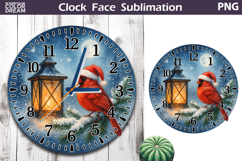 Cardinal Clock Face | Christmas Clock Design Product Image 1