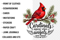 Christmas Cardinal Design PNG Product Image 3