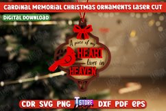 Red Cardinal Memorial Christmas Ornament | Hanging Decor|CNC Product Image 1