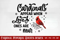 Cardinals appear when loved ones are near SVG Product Image 1