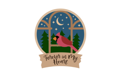 Cardinal Memorial Sign SVG Laser Cut Design Product Image 2