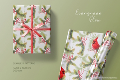 Cardinal Pine Festive Seamless Patterns Product Image 2