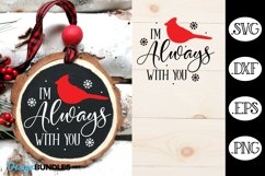 Christmas Cardinal I'm Always with You | Memorial SVG Product Image 1