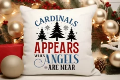 Cardinals Appears When Angels SVG , Christmas SVG Design Product Image 3