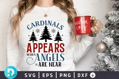 Cardinals Appears When Angels SVG , Christmas SVG Design Product Image 1