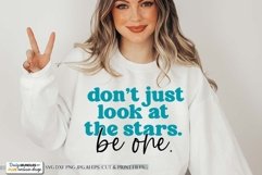 Don't Just Look At The Stars Be One SVG - Retro Design Product Image 1
