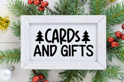Cards and Gifts Sign SVG, Farmhouse Christmas Sign Product Image 2