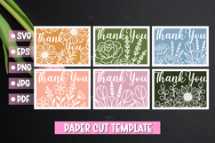 Thank you paper cut card SVG I Cricut I Silhouette Product Image 1