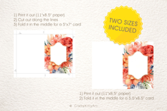 Floral wedding invitation, Printable watercolor flower cards Product Image 3