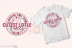 Retro Nursery Nurse Valentine SVG T-shirt Design Product Image 2