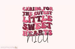 Retro NICU Nurse Valentine SVG Design T-shirt Design Product Image 1