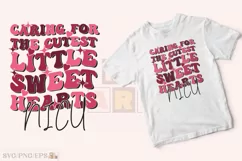 Retro NICU Nurse Valentine SVG Design T-shirt Design Product Image 2