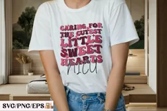Retro NICU Nurse Valentine SVG Design T-shirt Design Product Image 3