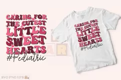 Retro Pediatric Nurse Valentine SVG PNG T-shirt Design Product Image 2