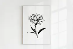 Minimalist Floral Line Art Clipart SVG | PNG | EPS Product Image 4