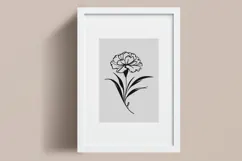 Minimalist Floral Line Art Clipart SVG | PNG | EPS Product Image 3