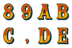 Carnival Circus Alphabet Lettering ABC Text Font SVG PNG Product Image 3