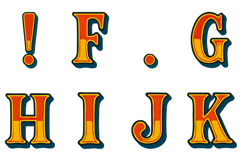 Carnival Circus Alphabet Lettering ABC Text Font SVG PNG Product Image 4