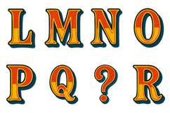 Carnival Circus Alphabet Lettering ABC Text Font SVG PNG Product Image 5