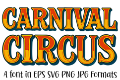 Carnival Circus Alphabet Lettering ABC Text Font Illustration by Squeeb Creative