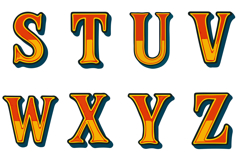 Carnival Circus Alphabet Lettering ABC Text Font SVG PNG Product Image 6