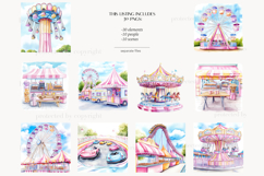 GlamArtZhanna, Carnival clipart, Fair clipart, Summer clipart, Fair Festival image, amusement park png, Festival clip art, Fun Fair clipart, Fair illustrations, carnival park png, Summer  images, Summer clip art, Summer illustrations, Summer girl png