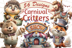 Woodland Carnival Clipart, Forest Animal Clip Art Product Image 1