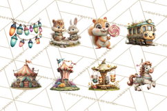 Woodland Carnival Clipart, Forest Animal Clip Art Product Image 2
