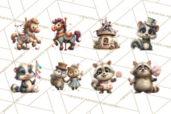 Woodland Carnival Clipart, Forest Animal Clip Art Product Image 4