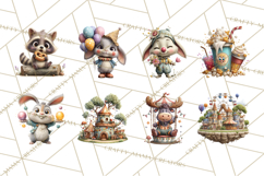 Woodland Carnival Clipart, Forest Animal Clip Art Product Image 5