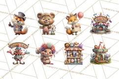 Woodland Carnival Clipart, Forest Animal Clip Art Product Image 3