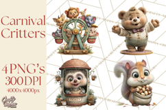 Woodland Carnival Clipart, Forest Animal Clip Art Product Image 1