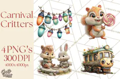 Woodland Carnival Clipart, Forest Animal Clip Art Product Image 1