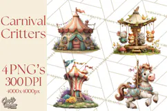 Woodland Carnival Clipart, Forest Animal Clip Art Product Image 1