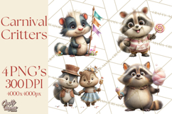 Woodland Carnival Clipart, Forest Animal Clip Art Product Image 1