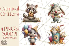 Woodland Carnival Clipart, Forest Animal Clip Art Product Image 1
