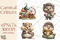 Woodland Carnival Clipart, Forest Animal Clip Art Product Image 1