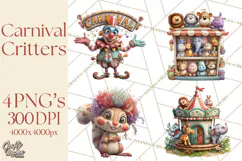 Woodland Carnival Clipart, Forest Animal Clip Art Product Image 1