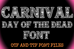 Carnival Day of the Dead Alphabet Lettering ABC Text Font Product Image 1