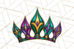 Mardi Gras Symbols Clipart Heraldry Fleur De Lis Crowns PNG Product Image 3