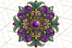 Mardi Gras Symbols Clipart Heraldry Fleur De Lis Crowns PNG Product Image 3