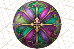 Mardi Gras Symbols Clipart Heraldry Fleur De Lis Crowns PNG Product Image 3