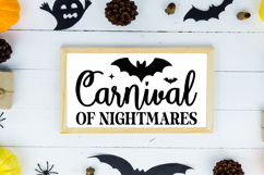 Carnival of Nightmares Sign SVG, Farmhouse Halloween Sign Product Image 2