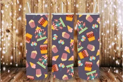 Carnival and Stripes 2 Seamless Paper Tumbler Designs Product Image 1
